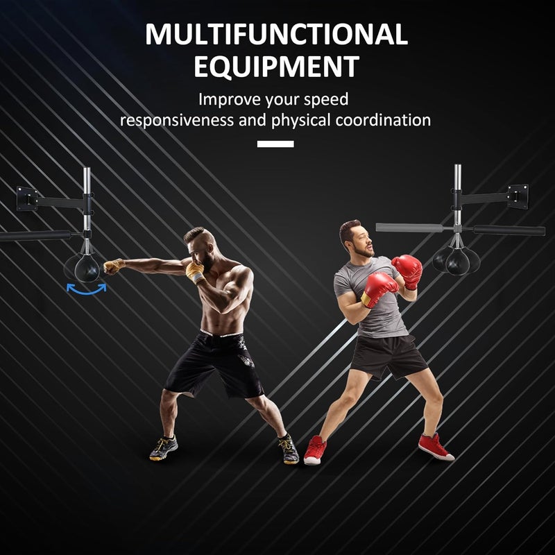 Soozier Lightweight Fast-Reflexes Speed Bag Boxing Punching Bag Wall Mount Height Adjustable, MMA, Martial Arts, and Boxing Equipment for Training at Home, Heavy-Duty, 9" H x 7" Dia. - Image 3